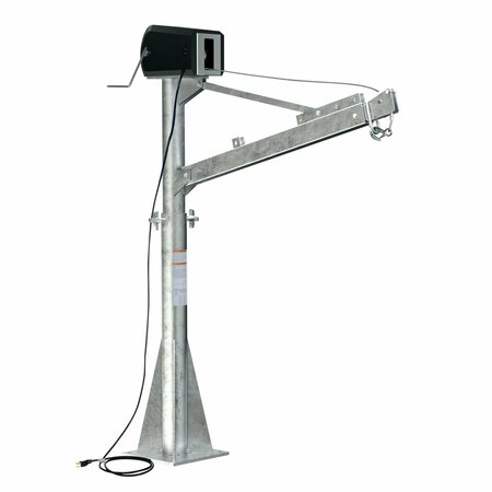 VESTIL Galv AC Power Jib Crane 3.5-5.5' WTJ-E-15-3-AC-GAL